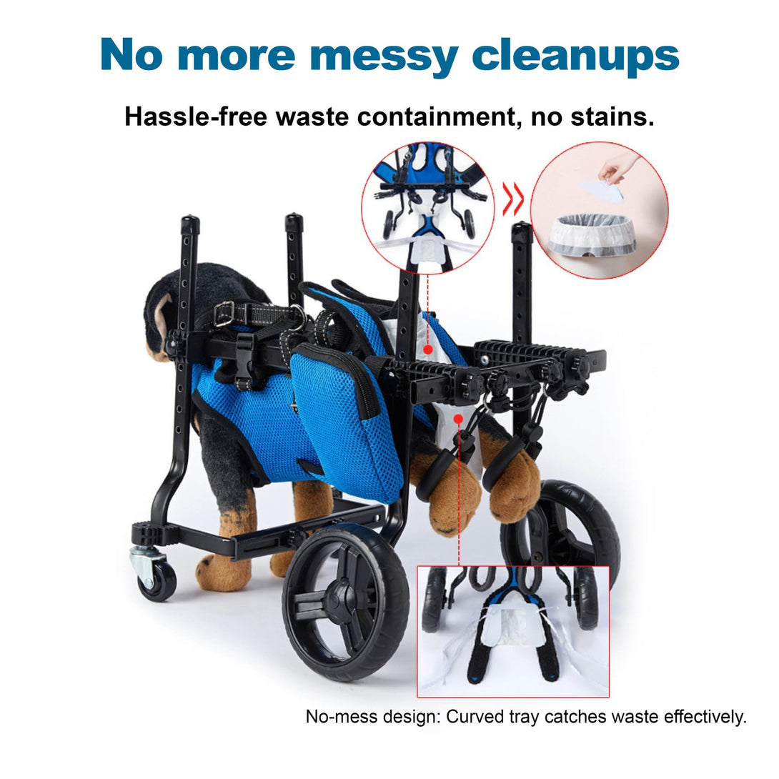 Full Support 4 - Wheel Wheelchair for Small Dogs - PawPattz