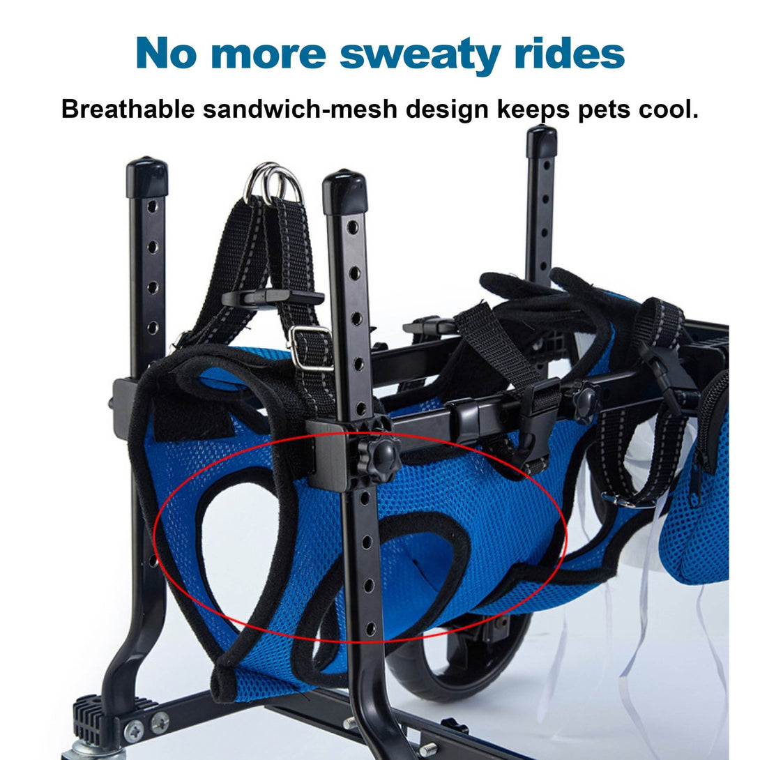 Full Support 4 - Wheel Wheelchair for Small Dogs - PawPattz