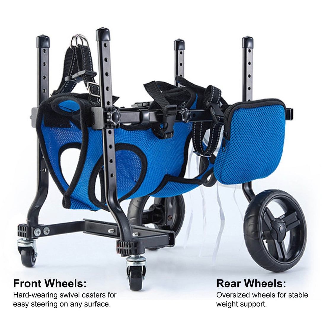 Full Support 4 - Wheel Wheelchair for Small Dogs - PawPattz