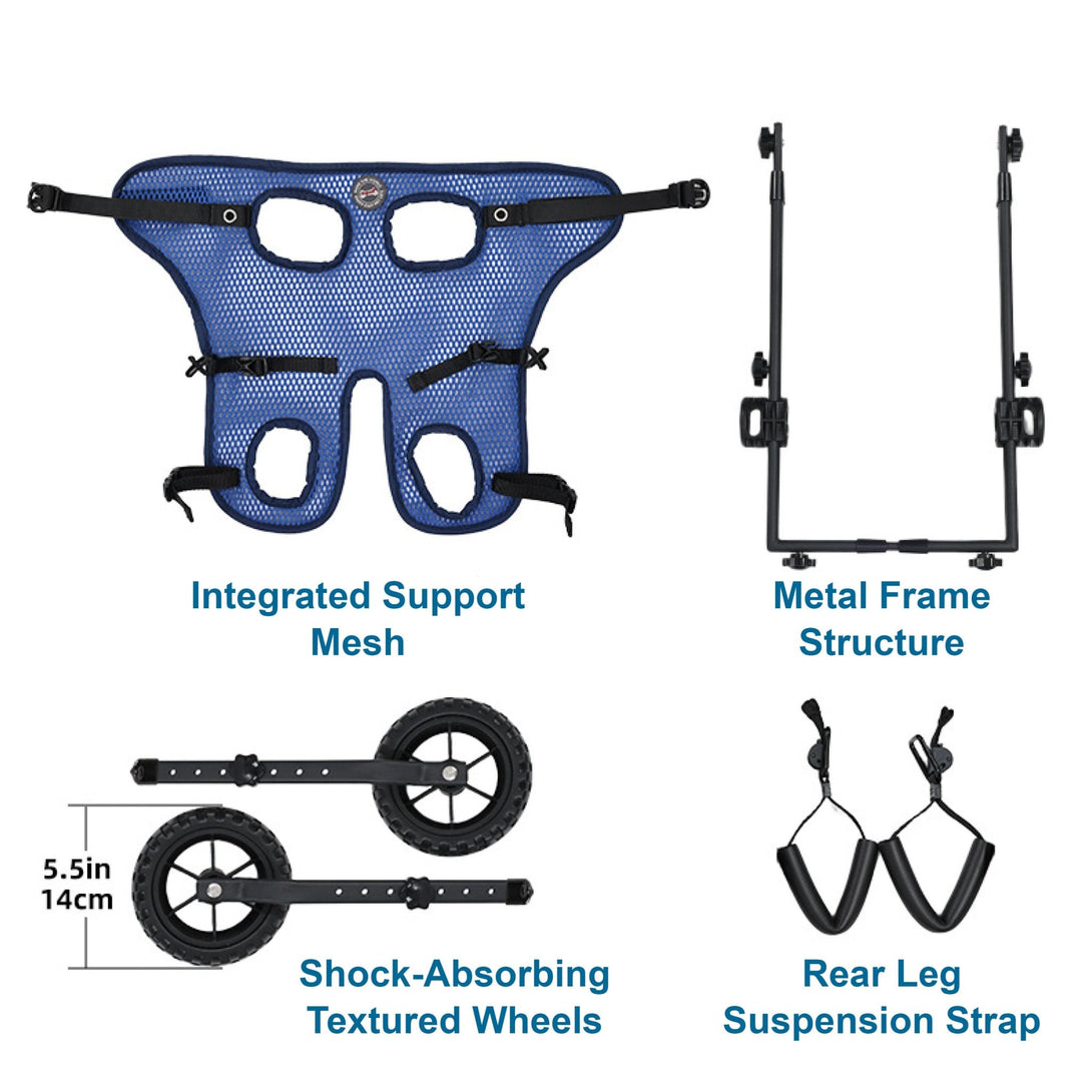 Upgraded Wheelchair for Small Dogs - PawPattz